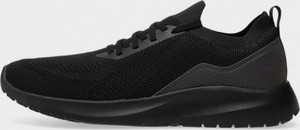 Czarne buty sportowe 4F w sportowym stylu z tkaniny z płaską podeszwą
