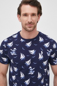 Granatowy t-shirt POLO RALPH LAUREN z bawełny z nadrukiem w młodzieżowym stylu