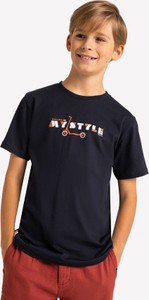 Czarna koszulka dziecięca Volcano dla chłopców