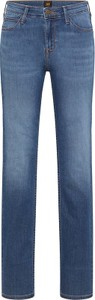 Niebieskie jeansy Lee w street stylu z bawełny