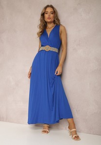 Niebieska sukienka Renee maxi bez rękawów
