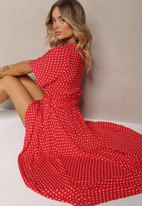 Czerwona sukienka Renee w stylu casual