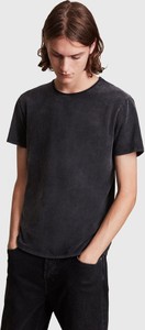 Czarna koszulka z długim rękawem AllSaints z dzianiny z krótkim rękawem w stylu casual
