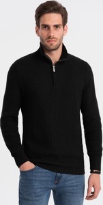 Sweter Ombre ze stójką z bawełny w stylu casual