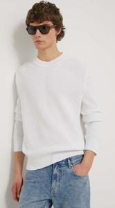 Sweter Hugo Boss z okrągłym dekoltem w stylu casual z bawełny