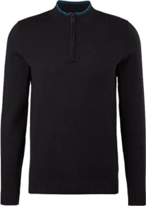 Czarny sweter S.Oliver w stylu casual ze stójką