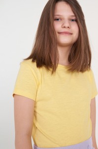 Żółta bluzka dziecięca Gate z krótkim rękawem dla dziewczynek