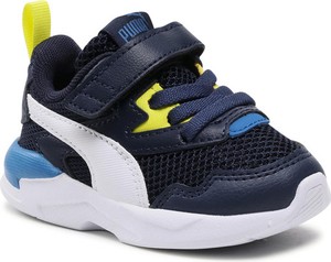 Granatowe buty sportowe dziecięce Puma dla chłopców na rzepy
