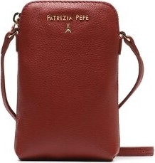Czerwona torebka Patrizia Pepe w młodzieżowym stylu matowa na ramię