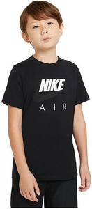 Czarna koszulka dziecięca Nike z krótkim rękawem z bawełny