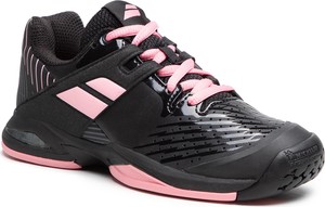 Czarne buty sportowe dziecięce Babolat dla dziewczynek sznurowane