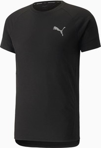 Czarny t-shirt Puma z krótkim rękawem w sportowym stylu