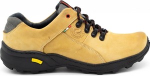 Żółte buty trekkingowe Buty Olivier sznurowane