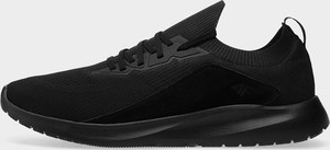 Czarne buty sportowe 4F w sportowym stylu z tkaniny