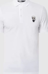 Koszulka polo Karl Lagerfeld z krótkim rękawem z nadrukiem