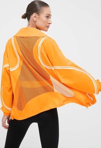 Pomarańczowa kurtka Adidas krótka przejściowa bez kaptura