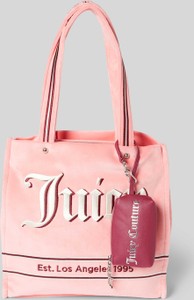 Różowa torebka Juicy Couture w wakacyjnym stylu na ramię matowa