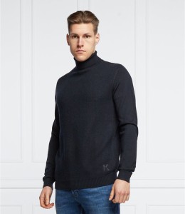 Czarny sweter Karl Lagerfeld w stylu casual z wełny