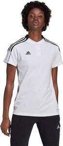 T-shirt Adidas w sportowym stylu z tkaniny
