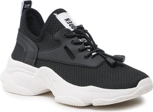 Czarne buty sportowe Steve Madden na platformie w sportowym stylu sznurowane