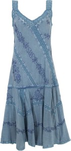Niebieska sukienka Coline mini z dekoltem w kształcie litery v