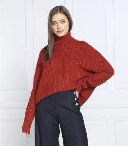 Czerwony sweter Hugo Boss w stylu casual