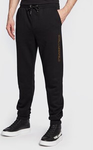 Czarne spodnie sportowe Karl Lagerfeld w sportowym stylu z dresówki