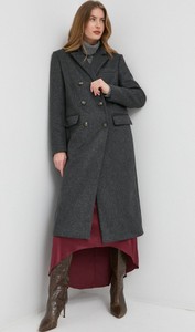 Płaszcz Trussardi bez kaptura w stylu klasycznym z wełny