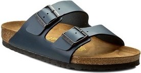 Granatowe buty letnie męskie Birkenstock z klamrami w stylu casual