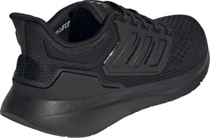 Czarne buty sportowe Adidas z płaską podeszwą sznurowane