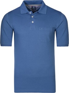 Niebieska koszulka polo Redmond w stylu casual z bawełny