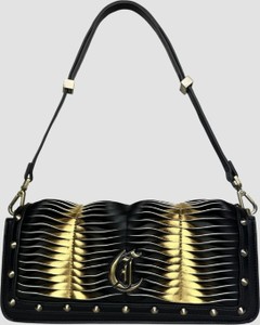 Czarna torebka Just Cavalli w stylu glamour ze skóry ekologicznej na ramię