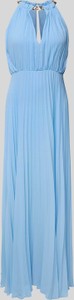 Niebieska sukienka Liu-Jo z szyfonu maxi