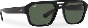 Okulary przeciwsłoneczne Ray-Ban 0RB4397 667771 Black/Dark Green