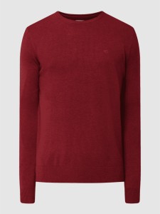 Czerwony sweter Tom Tailor w stylu casual z bawełny