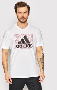 T-shirt Adidas w sportowym stylu z krótkim rękawem
