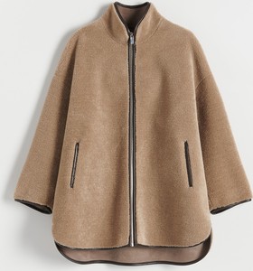 Płaszcz Reserved krótki w stylu casual oversize