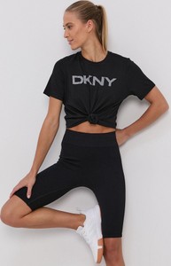 T-shirt DKNY w młodzieżowym stylu z krótkim rękawem z okrągłym dekoltem