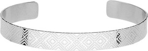 Manoki Srebrna bangla bransoletka w aztecki wzór ze stali szlachetnej