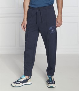 Niebieskie spodnie sportowe Tommy Jeans z dresówki