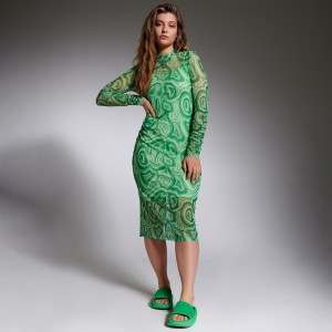 Zielona sukienka Sinsay w stylu casual