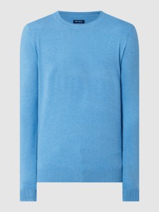 Niebieski sweter McNeal z okrągłym dekoltem