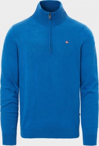 Niebieski sweter Napapijri ze stójką