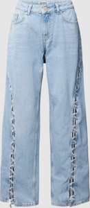 Niebieskie jeansy Review w street stylu z bawełny