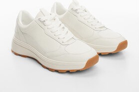 Buty sportowe Mango z płaską podeszwą sznurowane