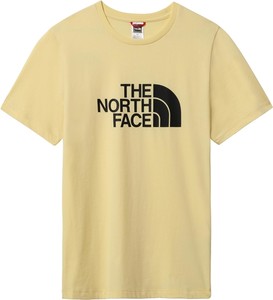 Żółty t-shirt The North Face z krótkim rękawem w sportowym stylu