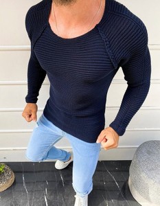 Niebieski sweter Dstreet w stylu casual
