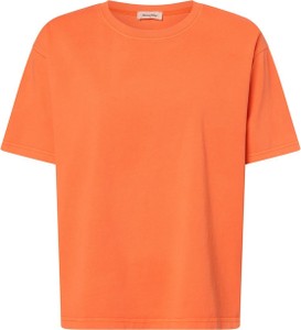 Pomarańczowa bluzka American Vintage z okrągłym dekoltem w stylu casual z bawełny