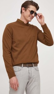 Sweter Hugo Boss z okrągłym dekoltem z bawełny w stylu casual
