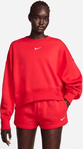 Czerwona bluza Nike w sportowym stylu z dresówki